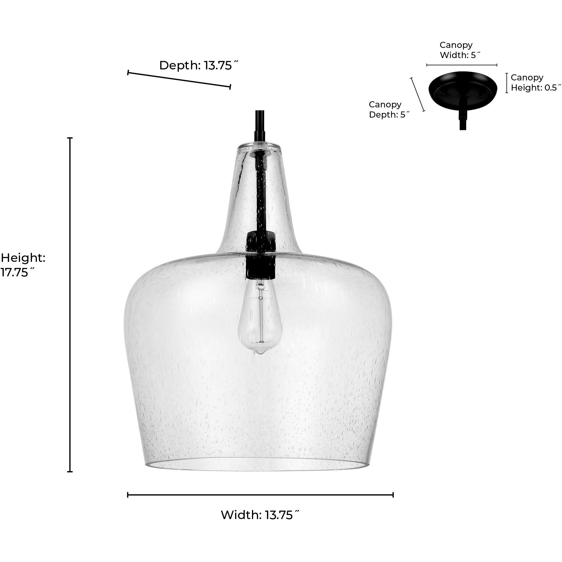 Puckette 1 Light 13.75 inch Brushed Nickel Pendant Ceiling Light